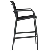 VidaXL Tuinbarstoelen 4 st textileen zwart