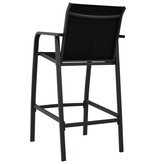VidaXL Tuinbarstoelen 4 st textileen zwart