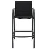 VidaXL Tuinbarstoelen 2 st textileen zwart