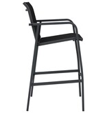 VidaXL Tuinbarstoelen 2 st textileen zwart