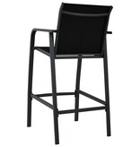 VidaXL Tuinbarstoelen 2 st textileen zwart