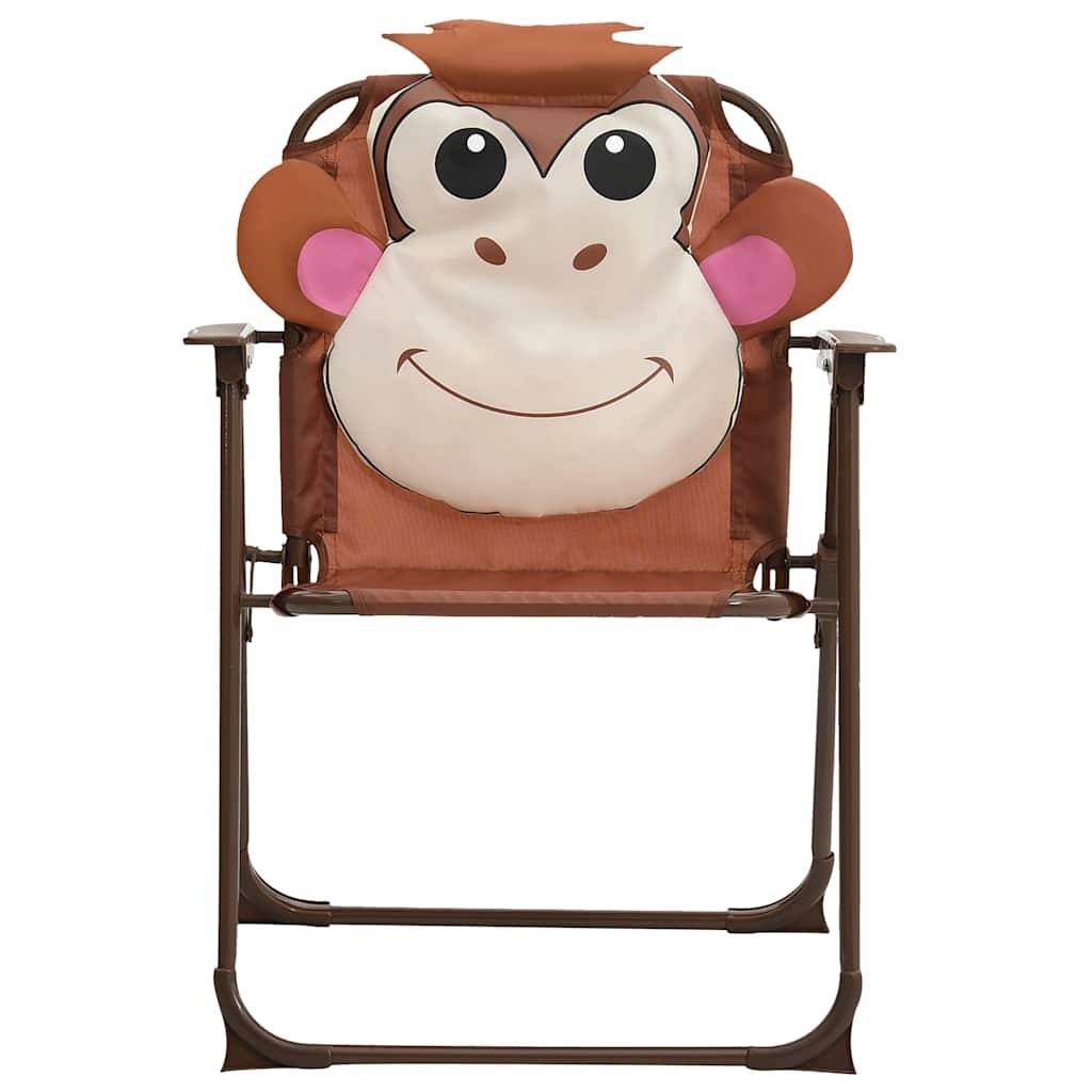 VidaXL 3-delige Bistroset voor kinderen met parasol bruin