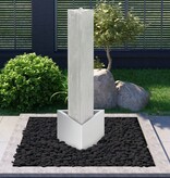 VidaXL Tuinfontein 37,7x32,6x110 cm roestvrij staal zilverkleurig