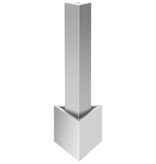 VidaXL Tuinfontein 37,7x32,6x110 cm roestvrij staal zilverkleurig