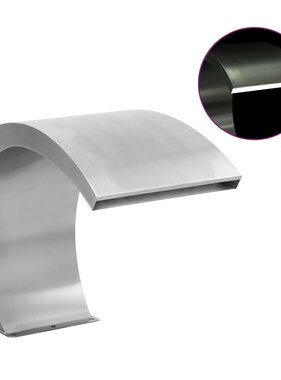 VidaXL Zwembadfontein met LED's 30x60x45 cm roestvrij staal