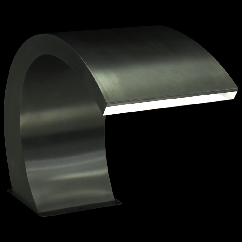 VidaXL Zwembadfontein met LED's 30x60x45 cm roestvrij staal