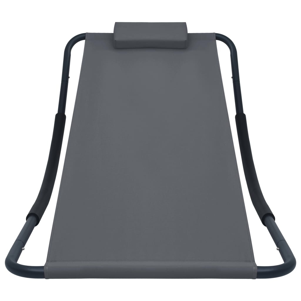 VidaXL Tuinbed 200x90 cm staal grijs