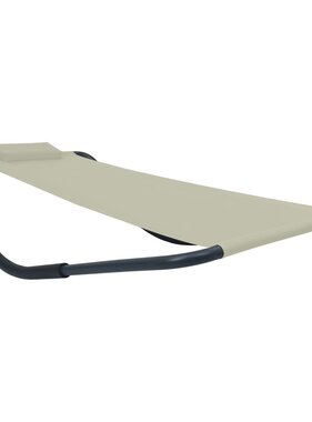 VidaXL Tuinbed 200x90 cm staal crème