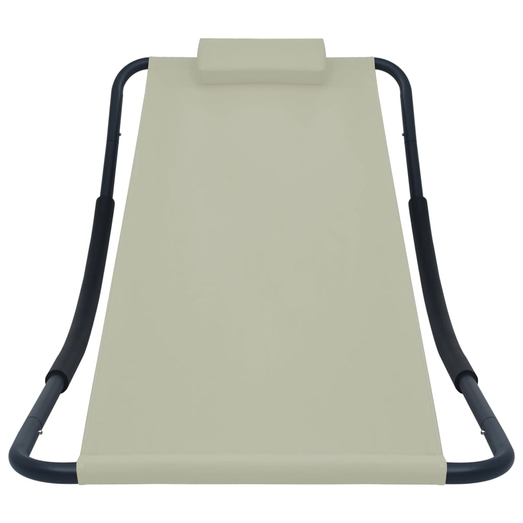 VidaXL Tuinbed 200x90 cm staal crème