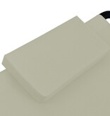 VidaXL Tuinbed 200x90 cm staal crème