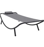 VidaXL Tuinbed 200x90 cm staal grijs