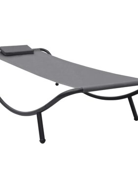 VidaXL Tuinbed 200x90 cm staal grijs