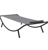 VidaXL Tuinbed 200x90 cm staal grijs