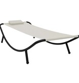 VidaXL Tuinbed 200x90 cm staal crème