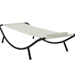 VidaXL Tuinbed 200x90 cm staal crème