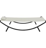 VidaXL Tuinbed 200x90 cm staal crème