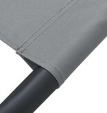 VidaXL Loungebed met luifel en kussen grijs