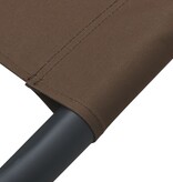 VidaXL Loungebed met luifel en kussen bruin