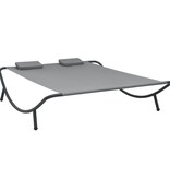 VidaXL Loungebed stof antraciet