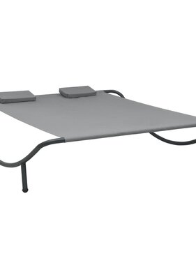 VidaXL Loungebed stof antraciet