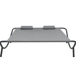 VidaXL Loungebed stof antraciet
