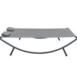 VidaXL Loungebed stof antraciet