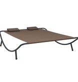 VidaXL Loungebed stof bruin