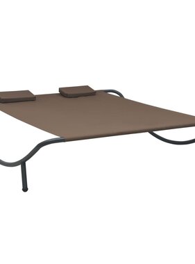 VidaXL Loungebed stof bruin
