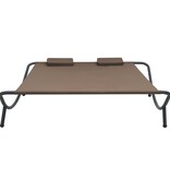VidaXL Loungebed stof bruin