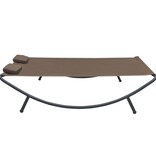 VidaXL Loungebed stof bruin