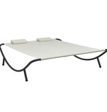 VidaXL Loungebed stof crème