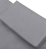 VidaXL Loungebed met luifel en kussens grijs