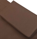 VidaXL Loungebed met luifel en kussens bruin