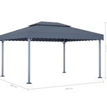 VidaXL Prieel 400x300 cm aluminium antraciet