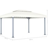 VidaXL Prieel 400x300 cm aluminium crème