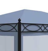 VidaXL Prieel met horren 3x4 m staal antraciet