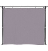 VidaXL Prieel met gordijnen 3x3 m staal antraciet