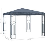 VidaXL Prieel 300x300 cm antraciet