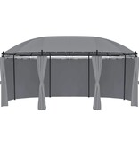 VidaXL Prieel met gordijnen 520x349x255 cm antracietkleurig