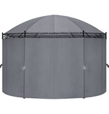 VidaXL Prieel met gordijnen 520x349x255 cm antracietkleurig