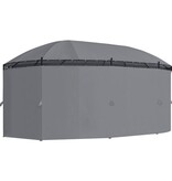 VidaXL Prieel met gordijnen 520x349x255 cm antracietkleurig