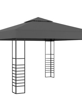 VidaXL Tuinpaviljoen 3x3 m antraciet