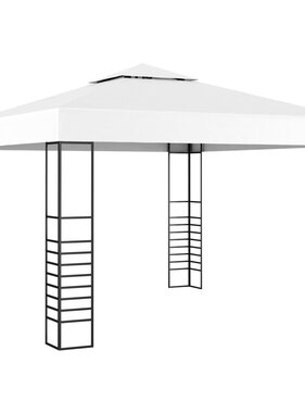 VidaXL Tuinpaviljoen 3x3 m wit