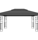 VidaXL Prieel met dubbel dak 3x4 m antraciet