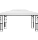 VidaXL Prieel met dubbel dak 3x4 m wit