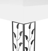 VidaXL Prieel met dubbel dak 3x4 m wit