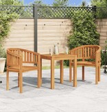 VidaXL Bananenstoelen 2 st massief teakhout