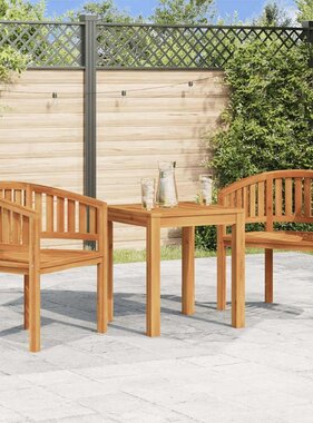 VidaXL Bananenstoelen 2 st massief teakhout