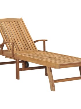 VidaXL Ligbed massief teakhout