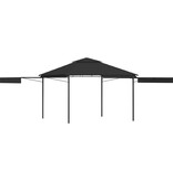 VidaXL Prieel met uitschuifbare daken 180 g/m² 3x3x2,75 m antraciet